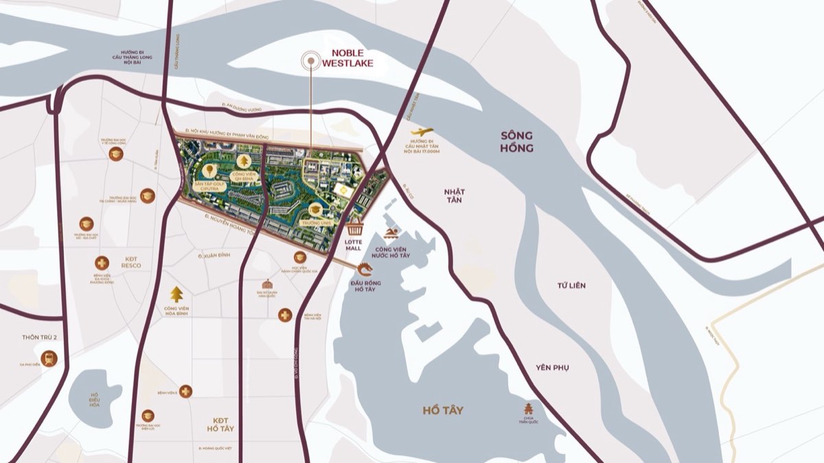 NobleX West Lake - Vị trí tại trung tâm Ciputra